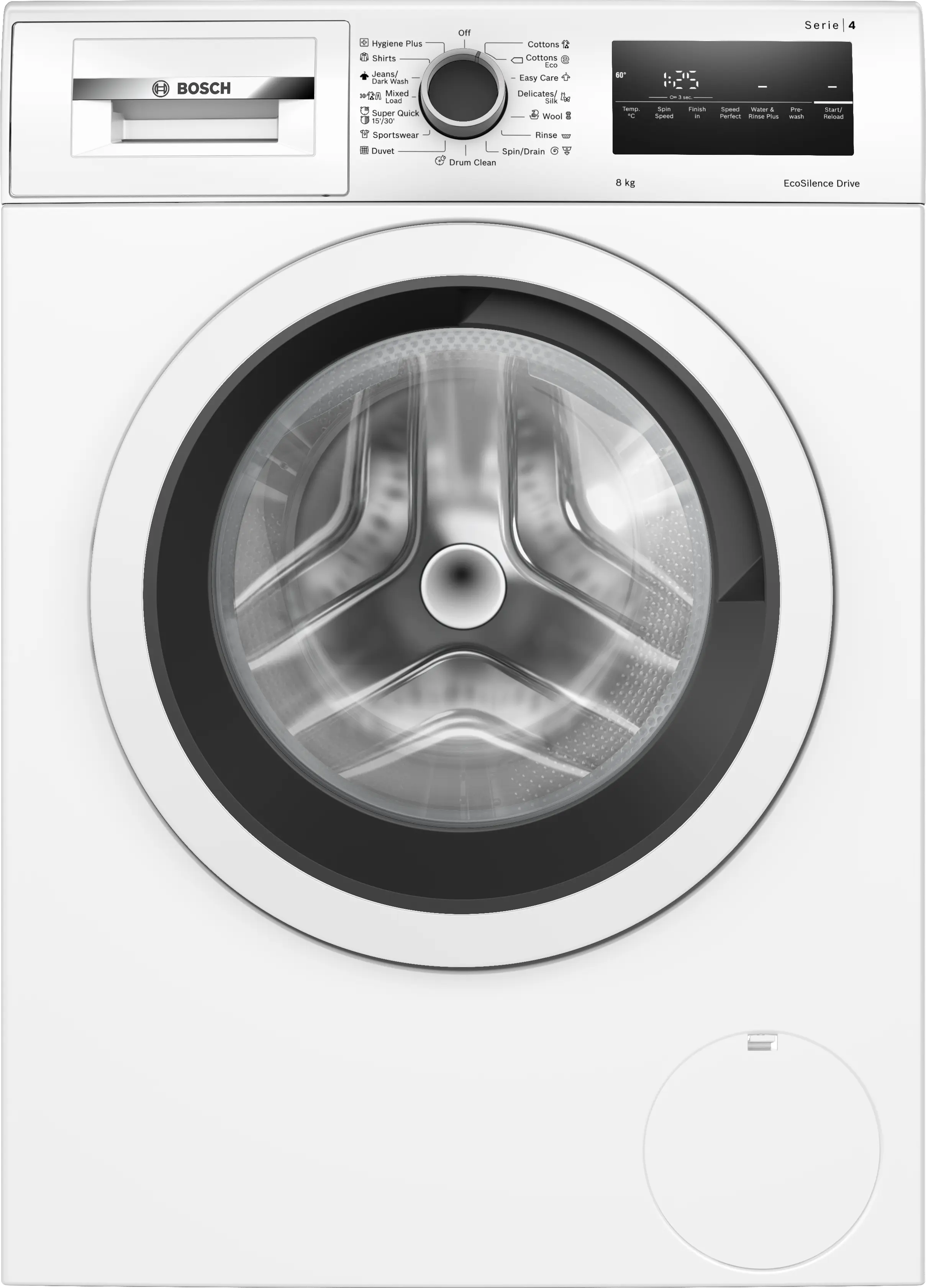 Bosch WAN24200ME front-loading washing machine in white - front view