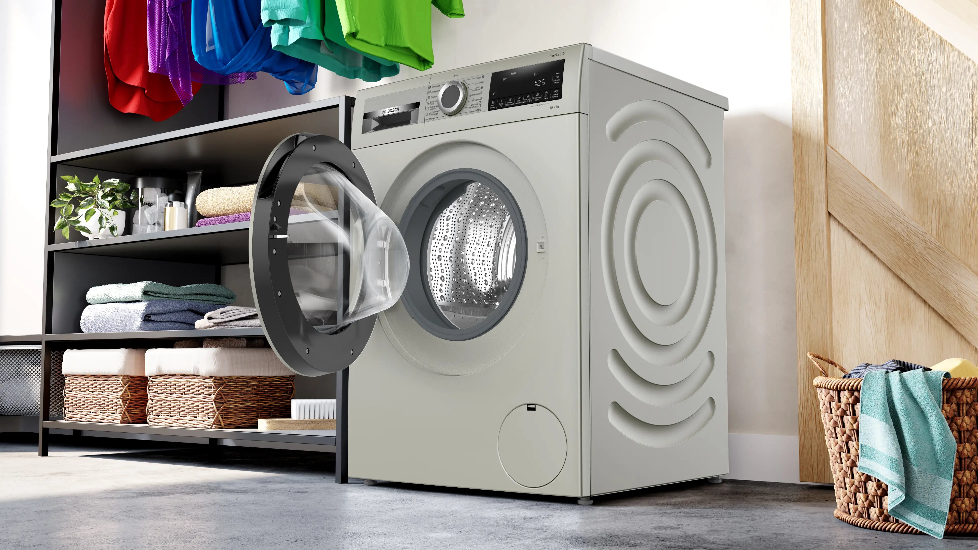 Bosch WGA254XVDZ front-loading washing machine in silver inox - alternate product view