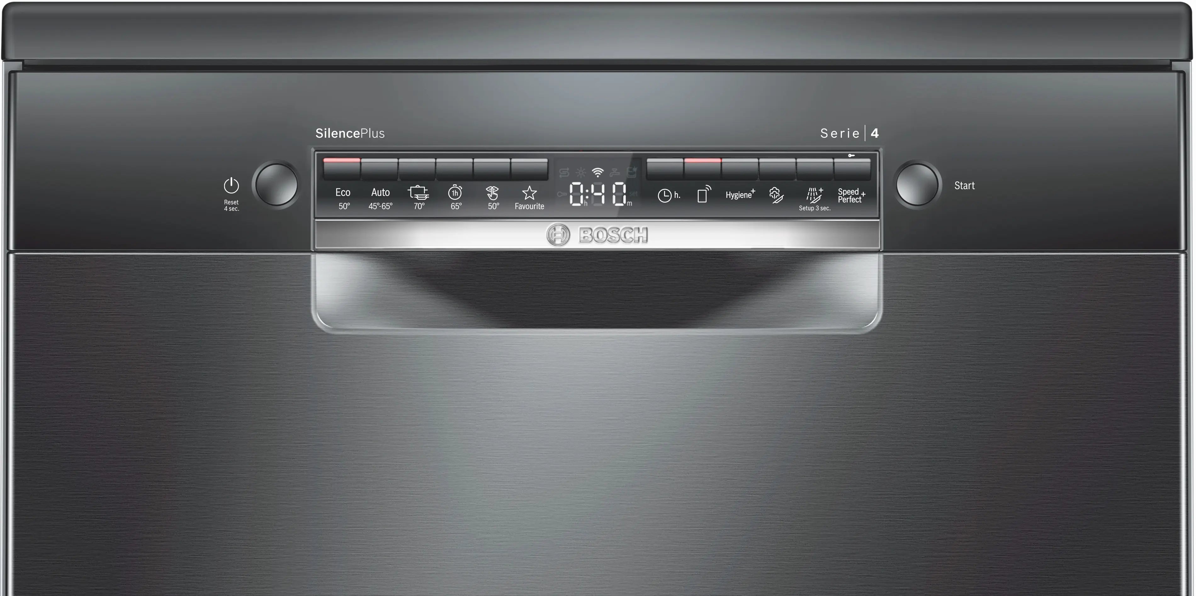 Bosch SMS4HMC65Q Serie 4 Freestanding Dishwasher 60 cm 6 Programs Brushed Black Steel Anti-fingerprint Home Connect product image 3