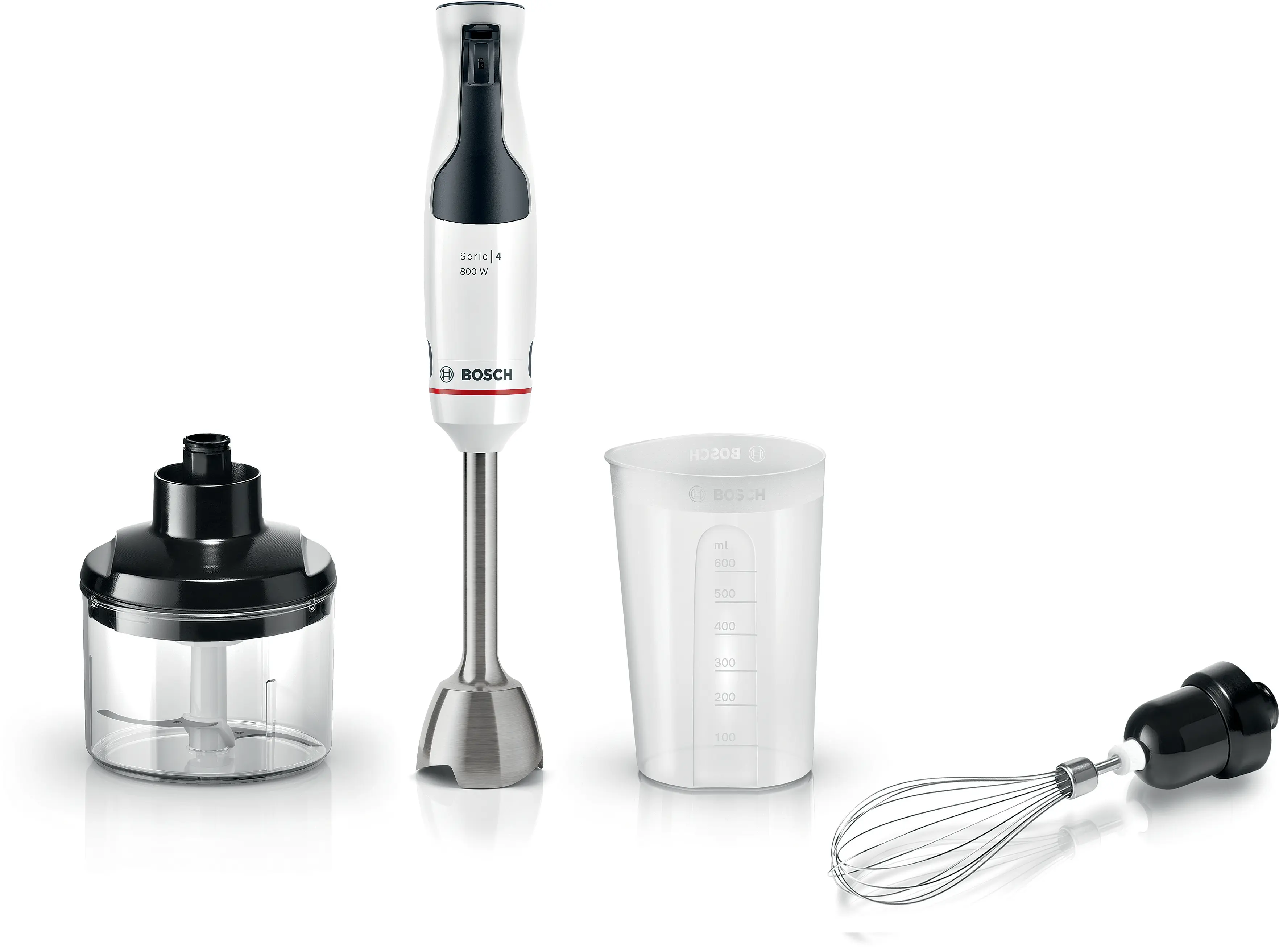 Bosch MSM4W421 ErgoMaster Series 4 Hand Blender 800W White Black Grey main product image