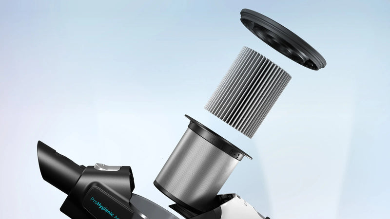 ProHygienic/HEPA filtration—washable filter components of the BCS71HYG1.