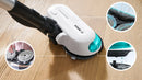 DynamicAqua details: click-on pads, front suction channel and automatic water dosing.