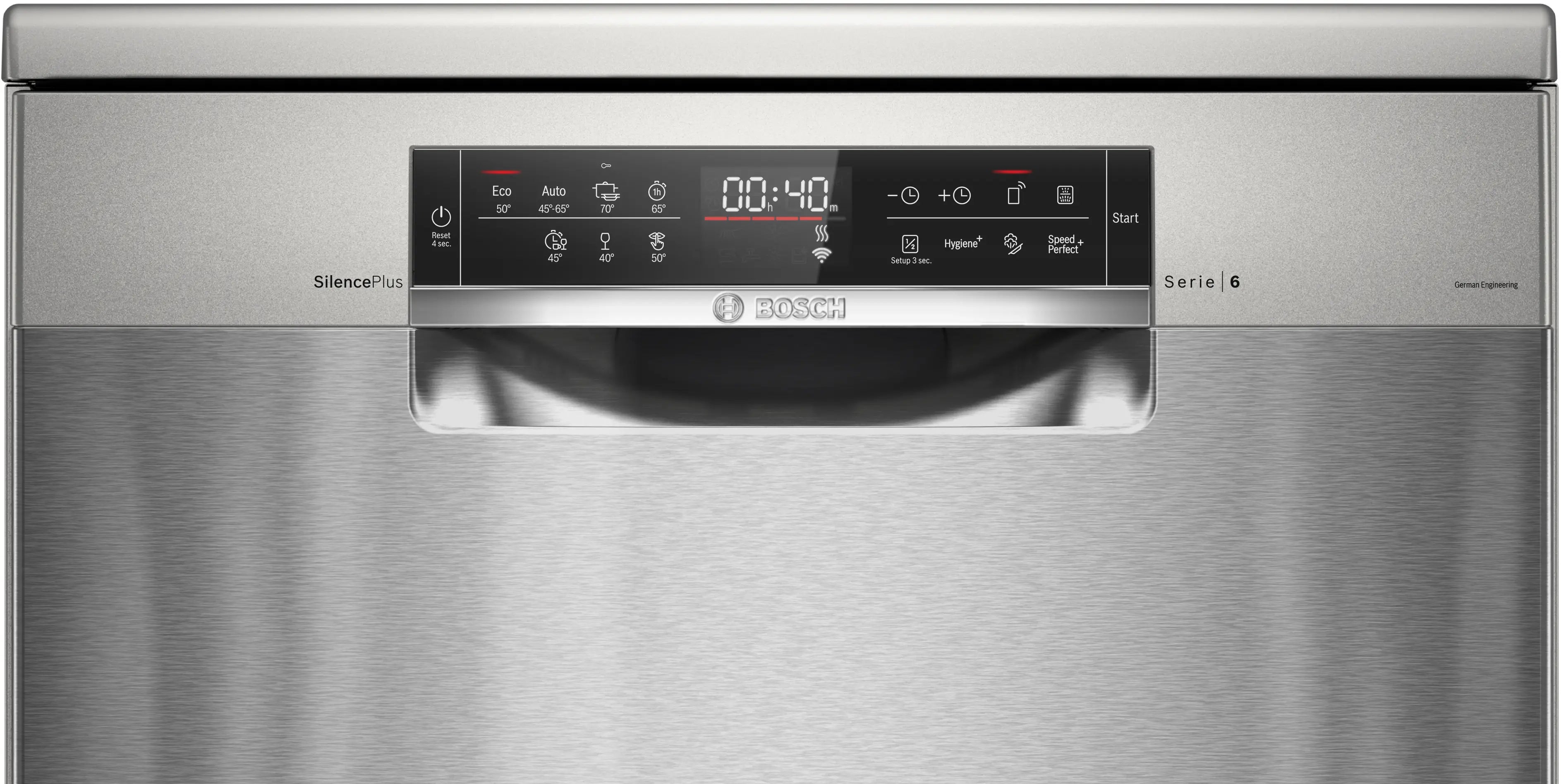 Bosch SMS6EMI65Q Serie 6 Freestanding Dishwasher 60 cm 7 Programs Stainless Steel Home Connect product image 3