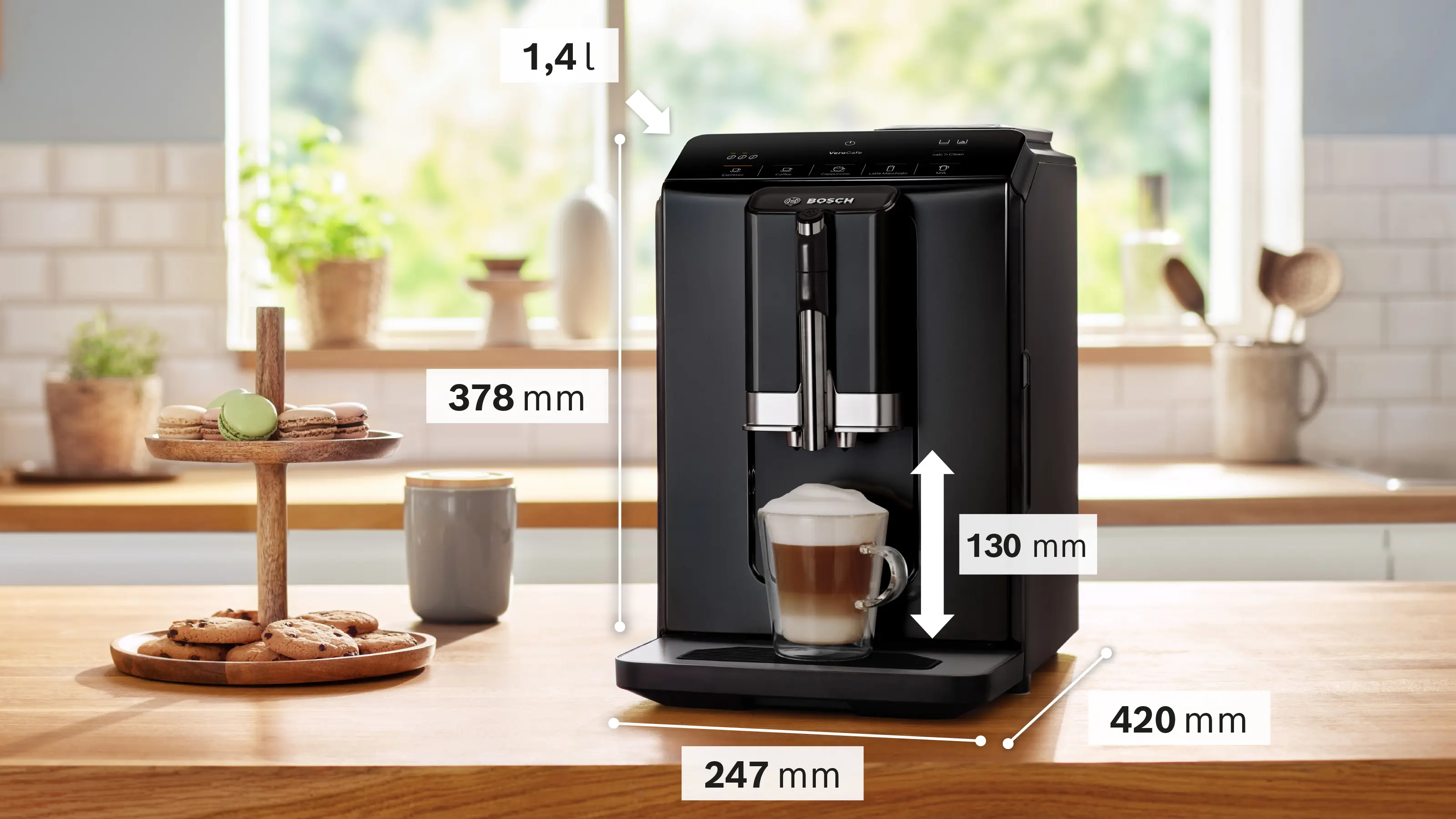 Bosch TIE20119 Series 2 VeroCafe Fully Automatic Coffee Machine Piano Black product view 7
