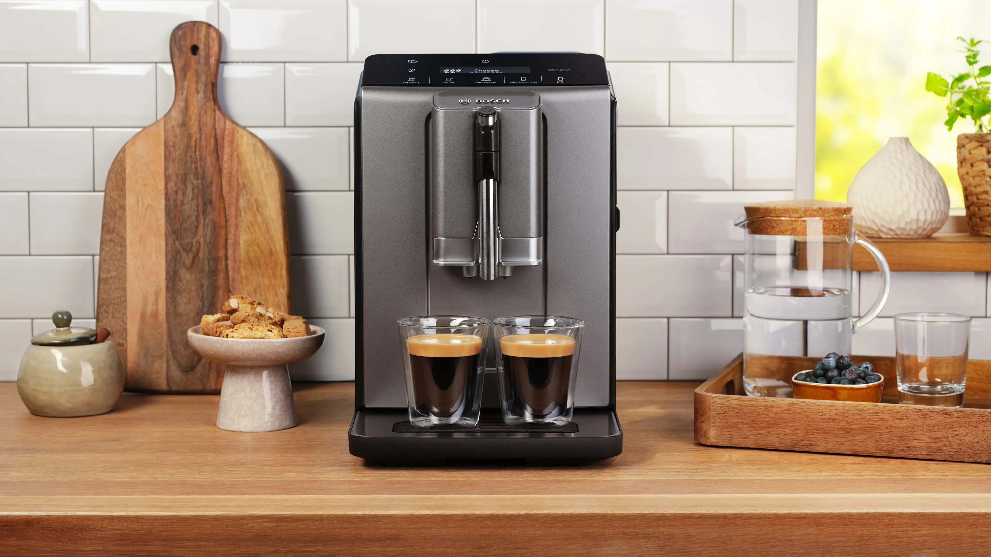 Bosch TIE20504 Series 2 VeroCafe Fully Automatic Coffee Machine Diamond Titanium Metallic product view 7