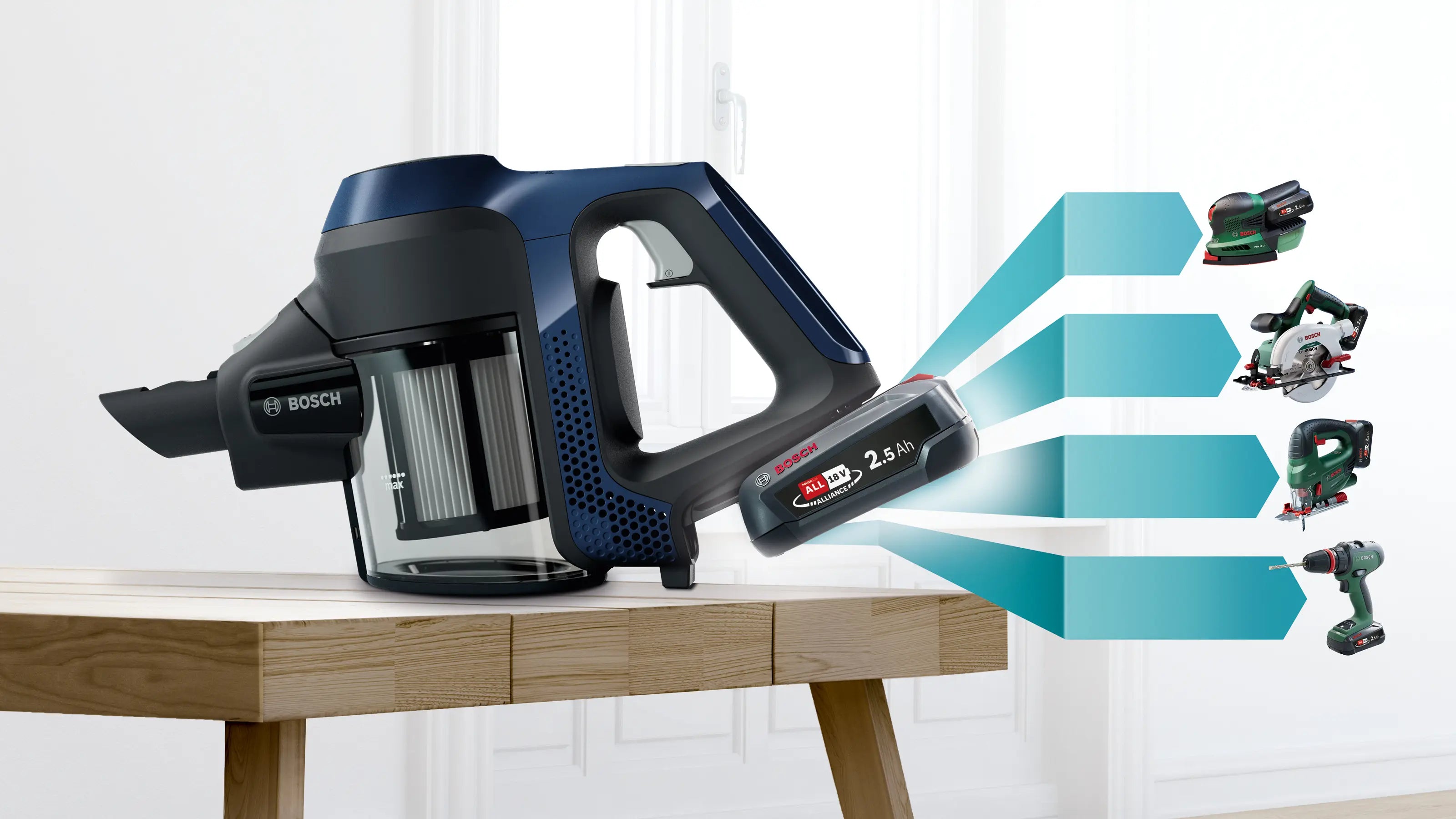 Bosch BCS611P4A Unlimited 6 Series 6 - Lightweight Rechargeable Vacuum Cleaner product view 4