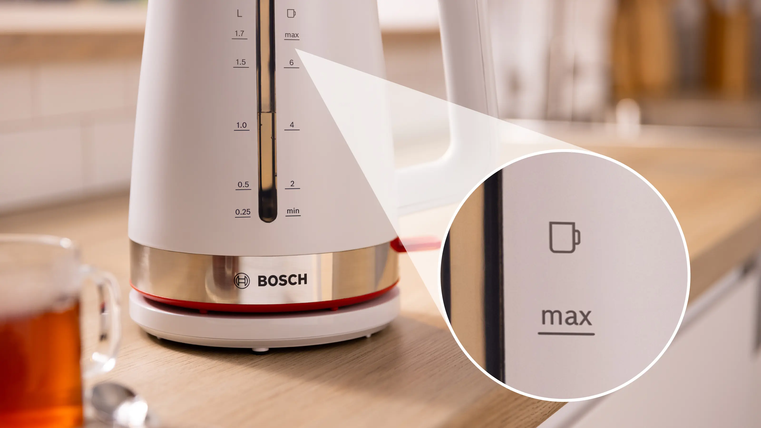 Bosch TWK4M221 MyMoment Water Kettle 1.7L 2400W White product view 6