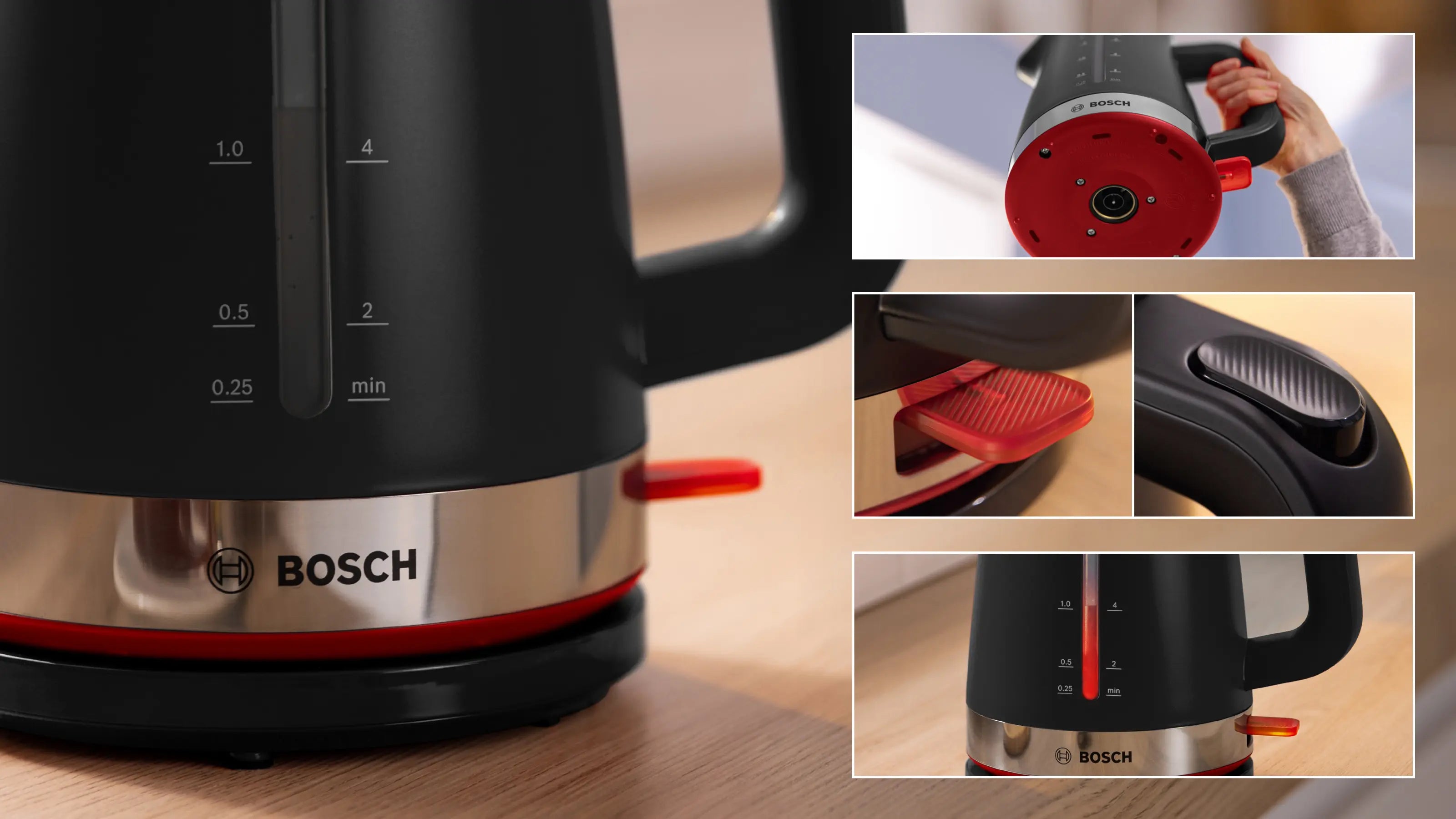 Bosch TWK4M223 MyMoment Water Kettle 1.7L 2400W Black product view 5