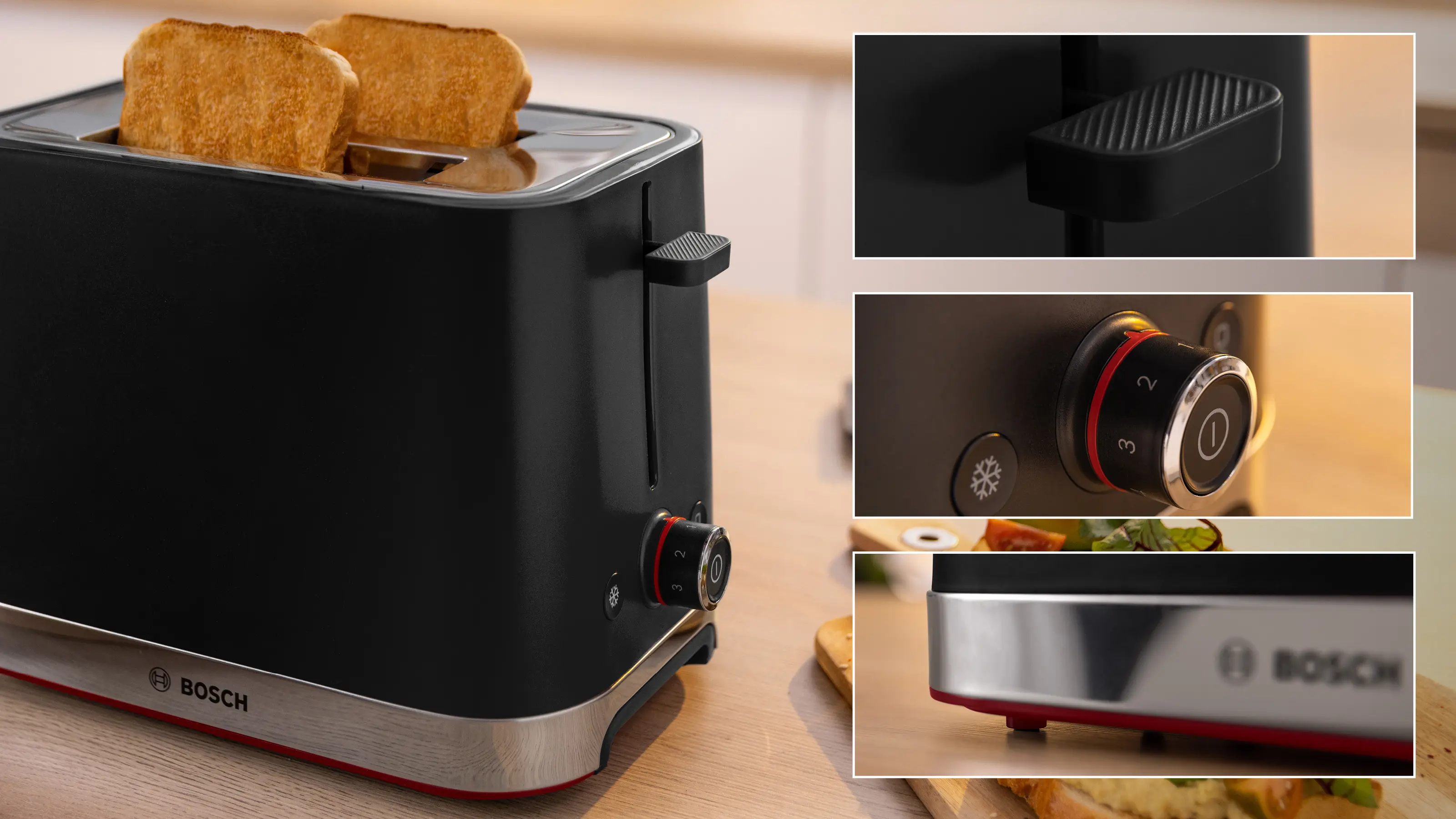 Bosch TAT4M223 MyMoment Toaster 800-950W Black product view 6