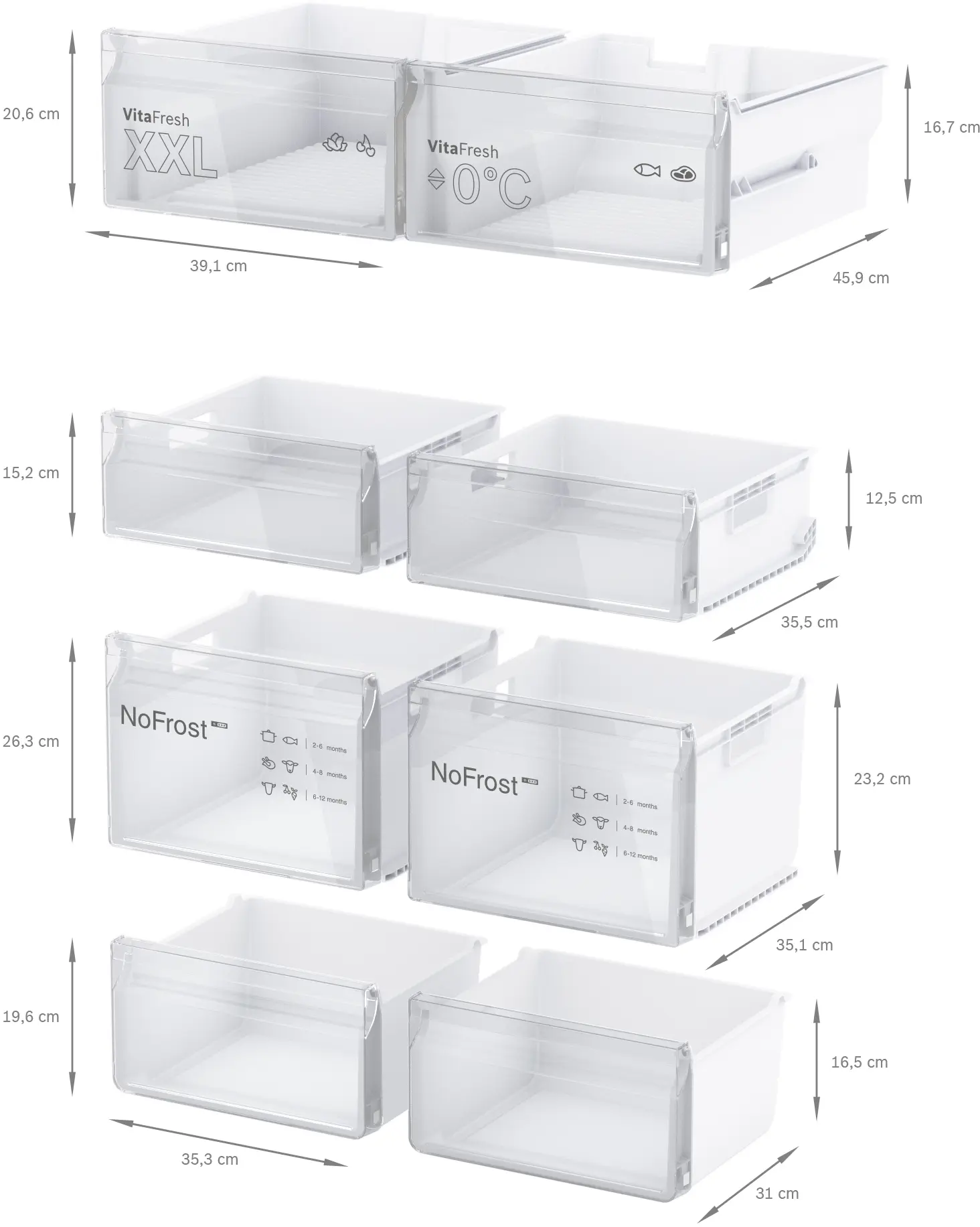 Bosch KFN96VPEA 4Door Fridge 90.5cm 605lit Series 4 Brushed S.Steel
