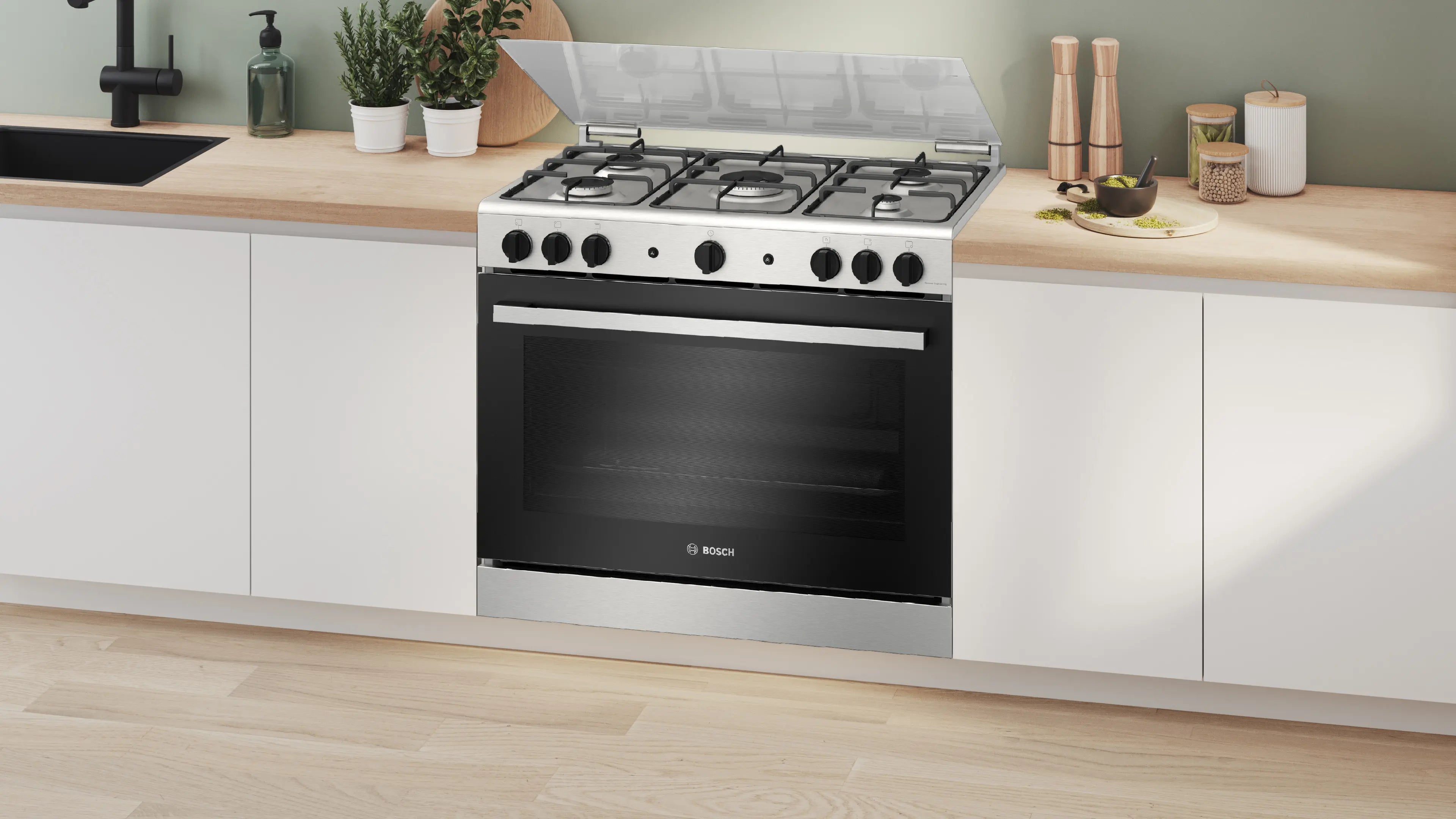 Bosch HGVDF0V51S Serie 4 Freestanding Gas Cooker 90CM 125L Stainless Steel product image 5