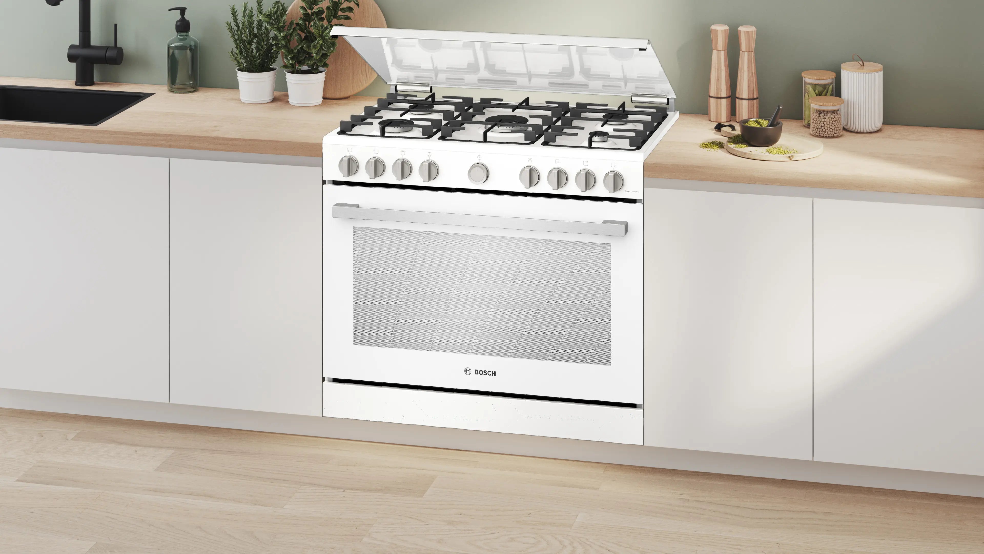 Bosch HGV1F0V20S Serie 2 Freestanding Gas Cooker 90CM 125L White product image 6