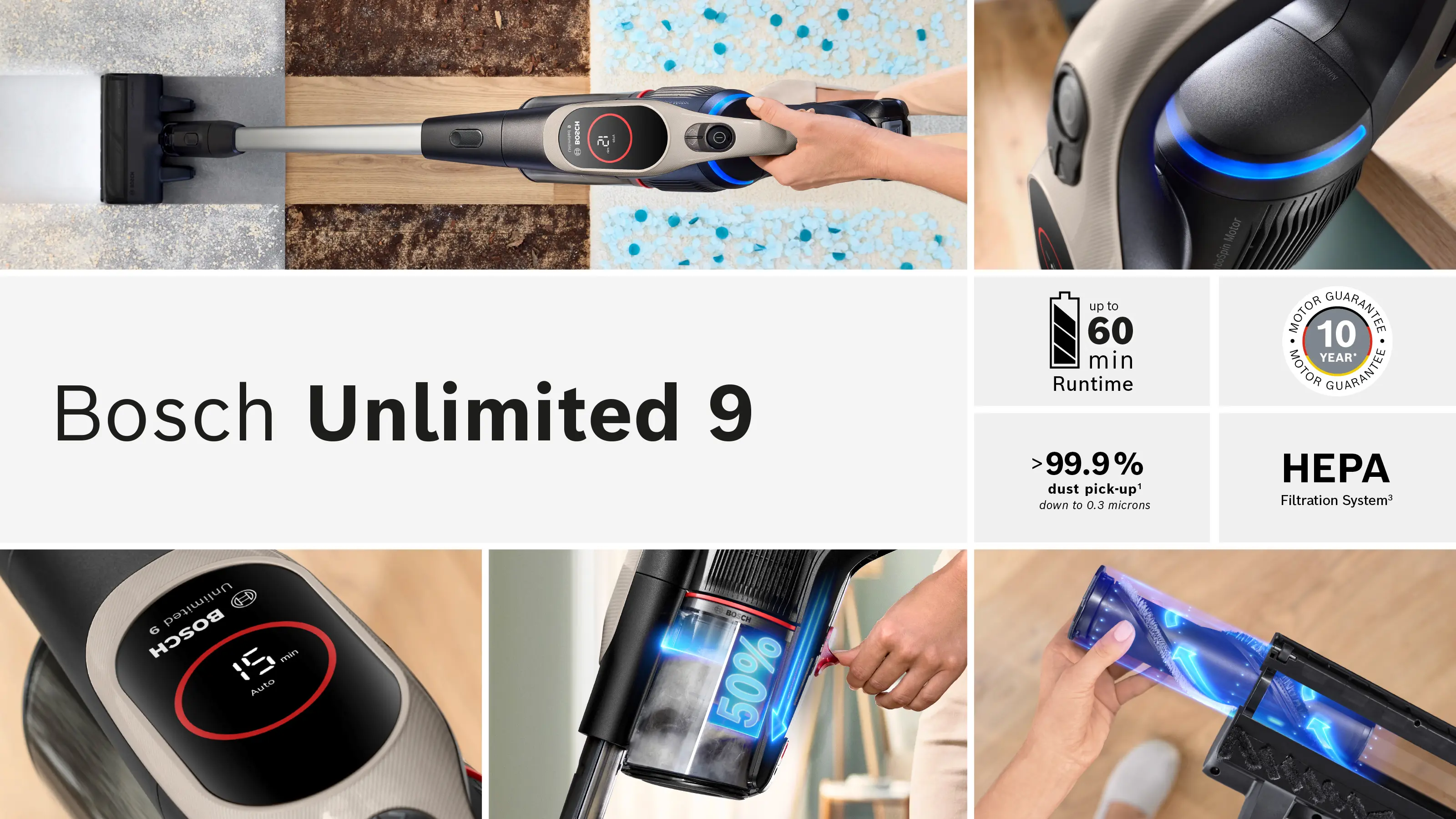 Bosch BCS931GAC Unlimited 9 Series 9 Cordless Vacuum Cleaner product view 16