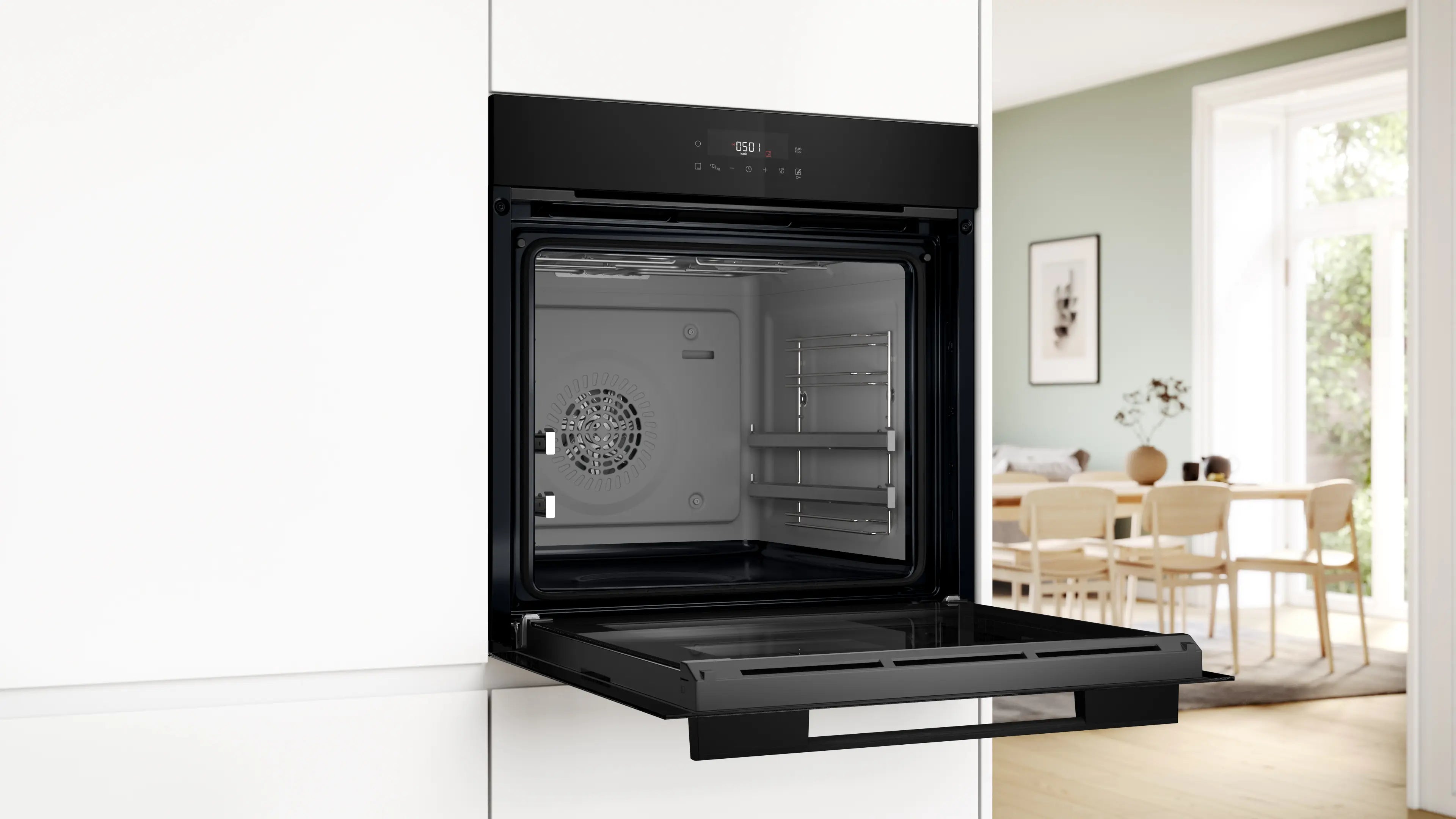 Bosch HJG852YB0T Serie 6 Built-In Electric Oven 60cm 76L EcoClean Full Black