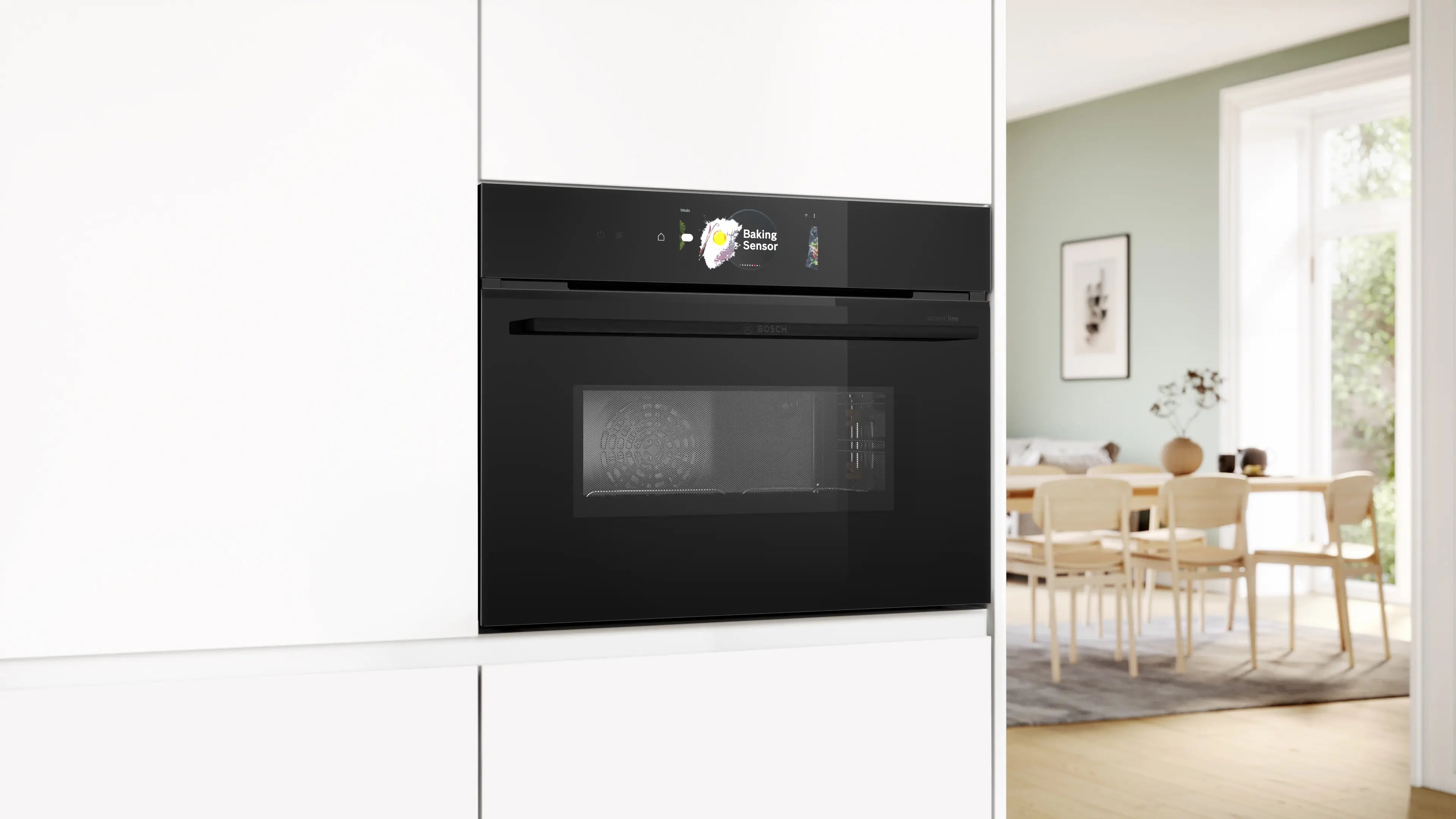 Bosch CMG978NB1 AccentLine Built-In Compact Combi Oven with Microwave 45cm 45L Black - Bosch Built-in microwave / combi oven product image 6