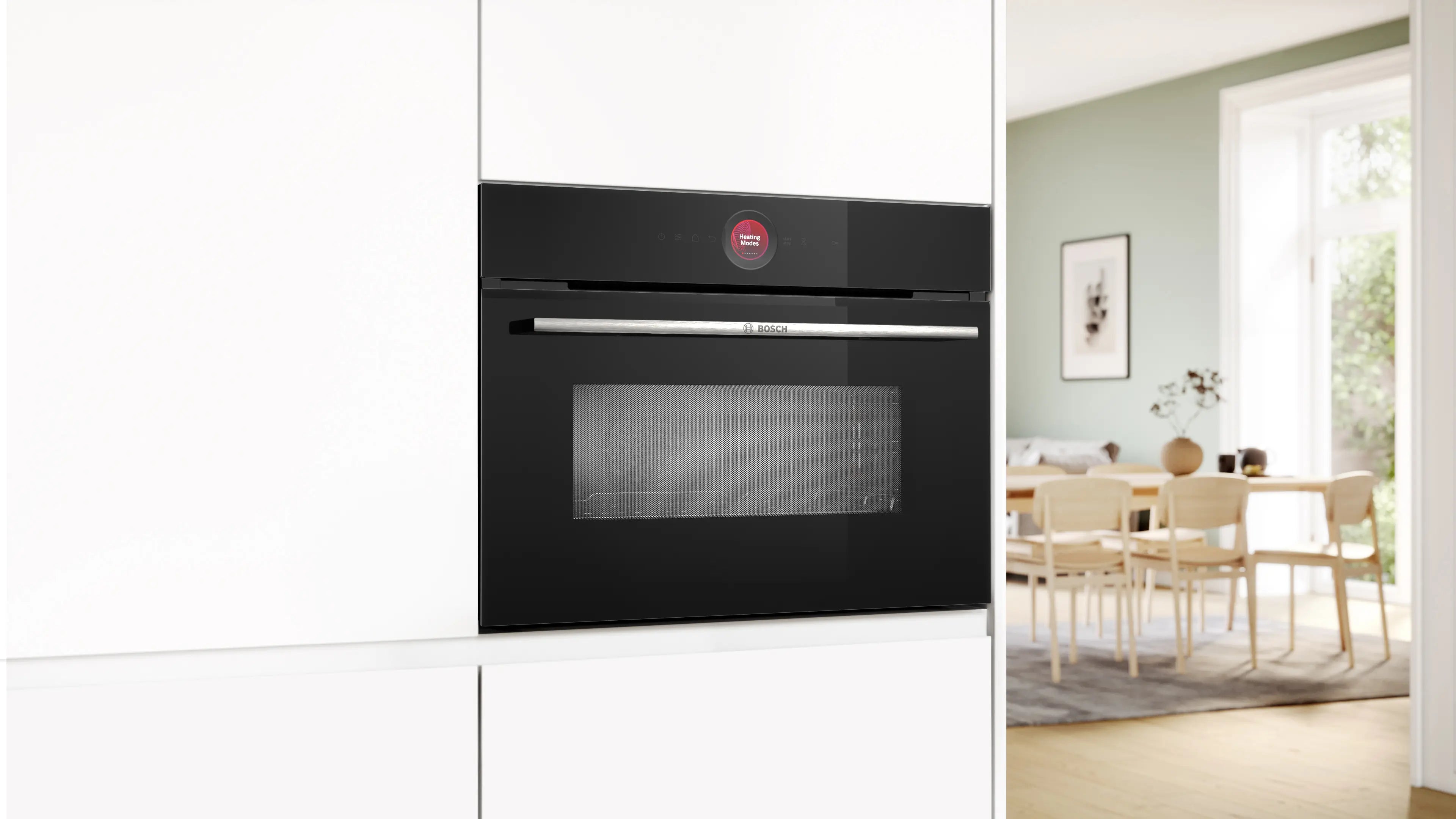 Bosch CMG7241B1 Serie 8 Built-In Compact Combi Oven with Microwave 45cm 45L Black + Stainless Steel Handle - Bosch Built-in microwave / combi oven product image 5