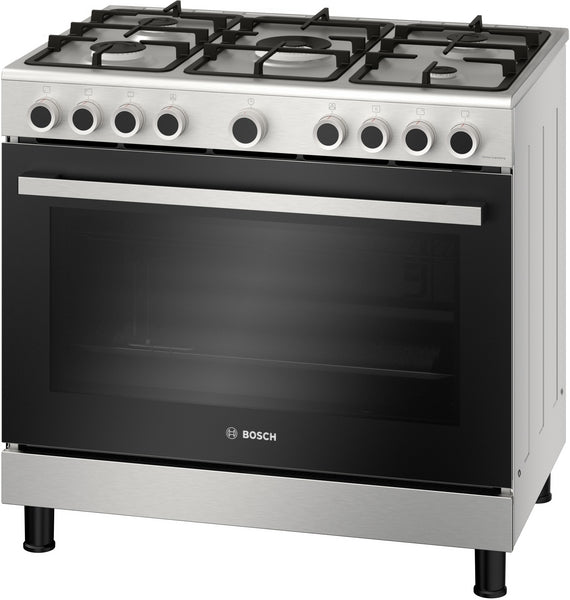 Bosch HGVDF0V51Q Serie 4 Freestanding Gas Cooker 90 cm 125L Stainless Steel