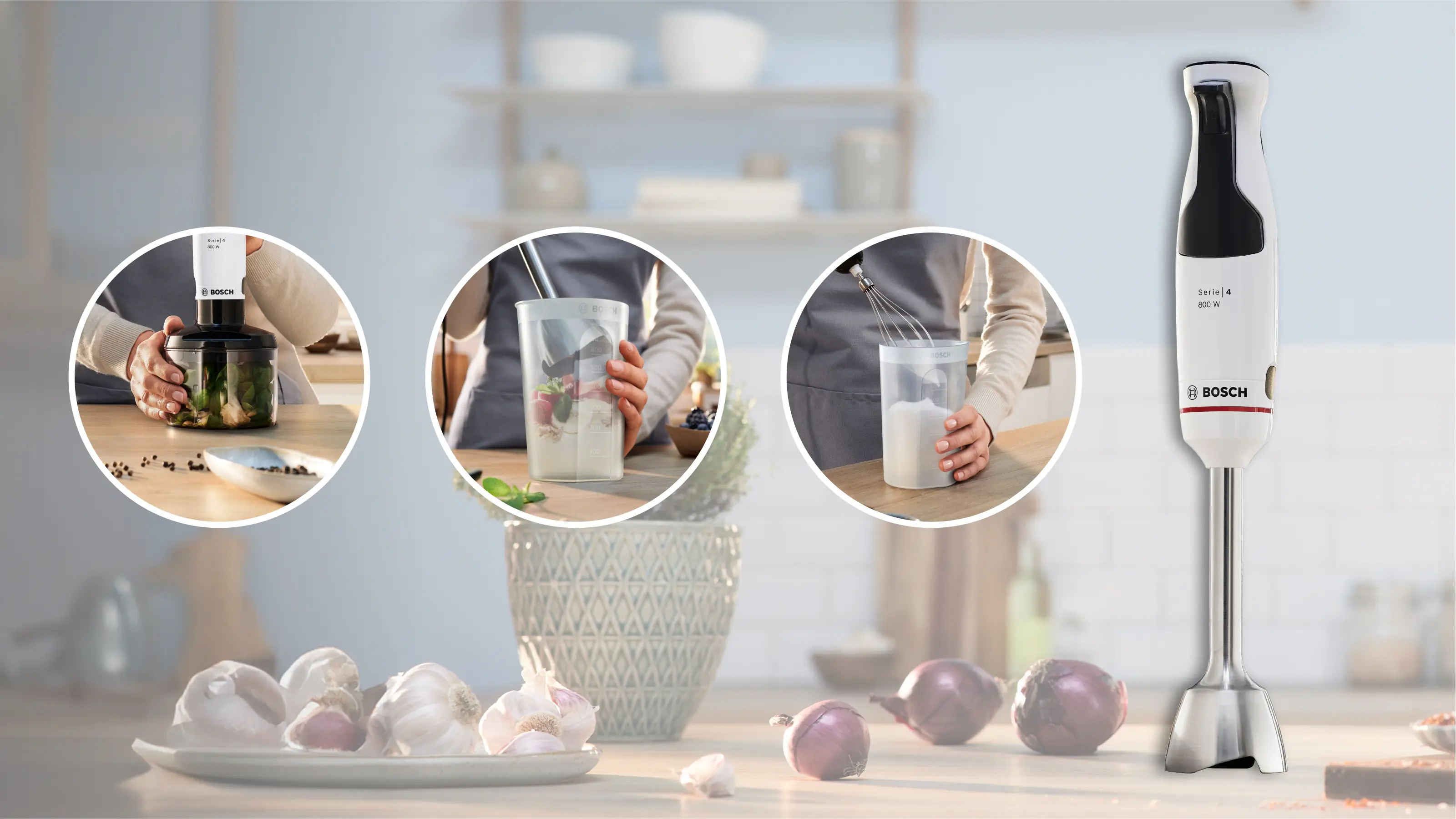 Bosch MSM4W421 ErgoMaster Series 4 Hand Blender 800W White Black Grey product view 10