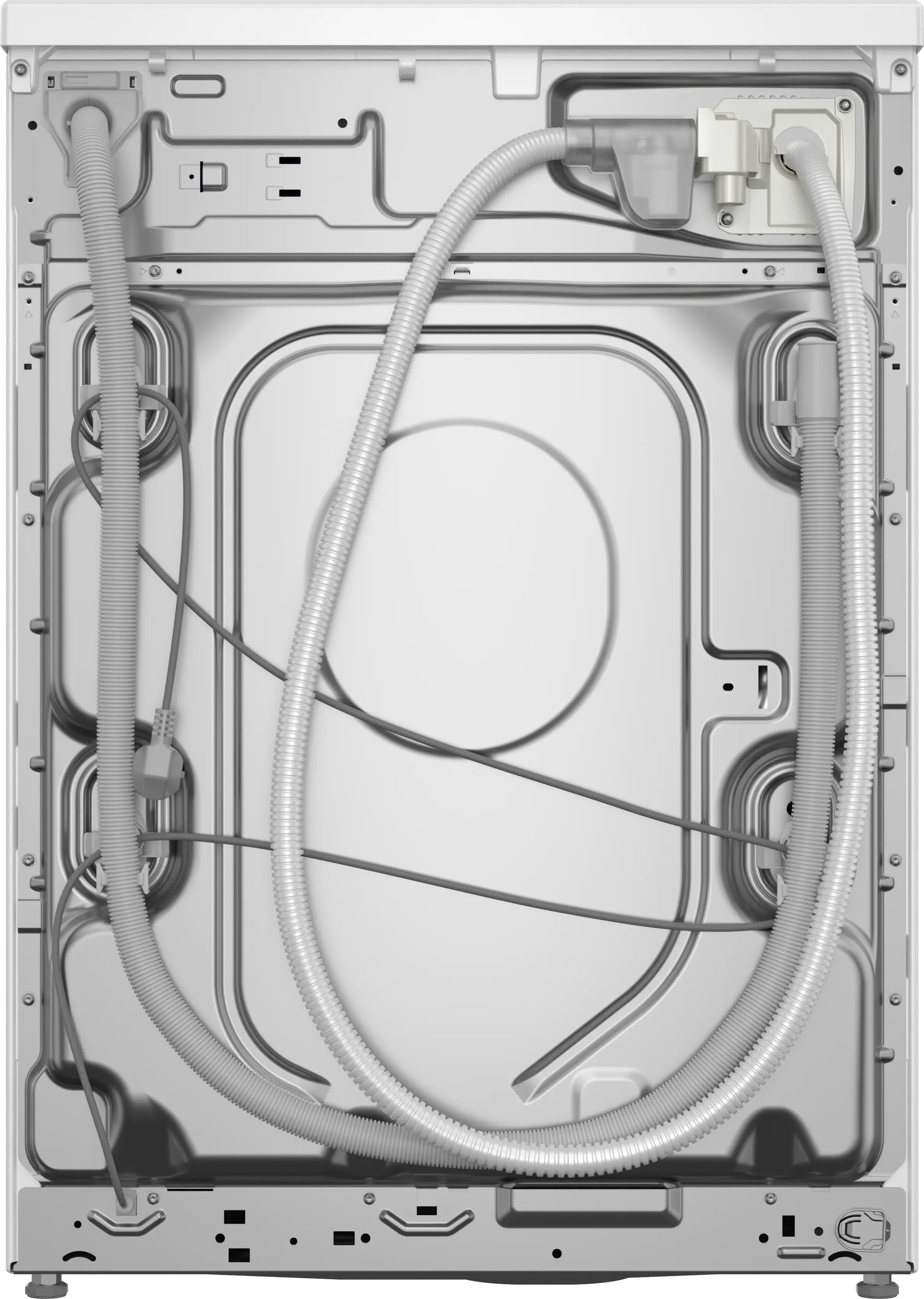 Bosch WGB256A0ME front-loading washing machine in white - rear view