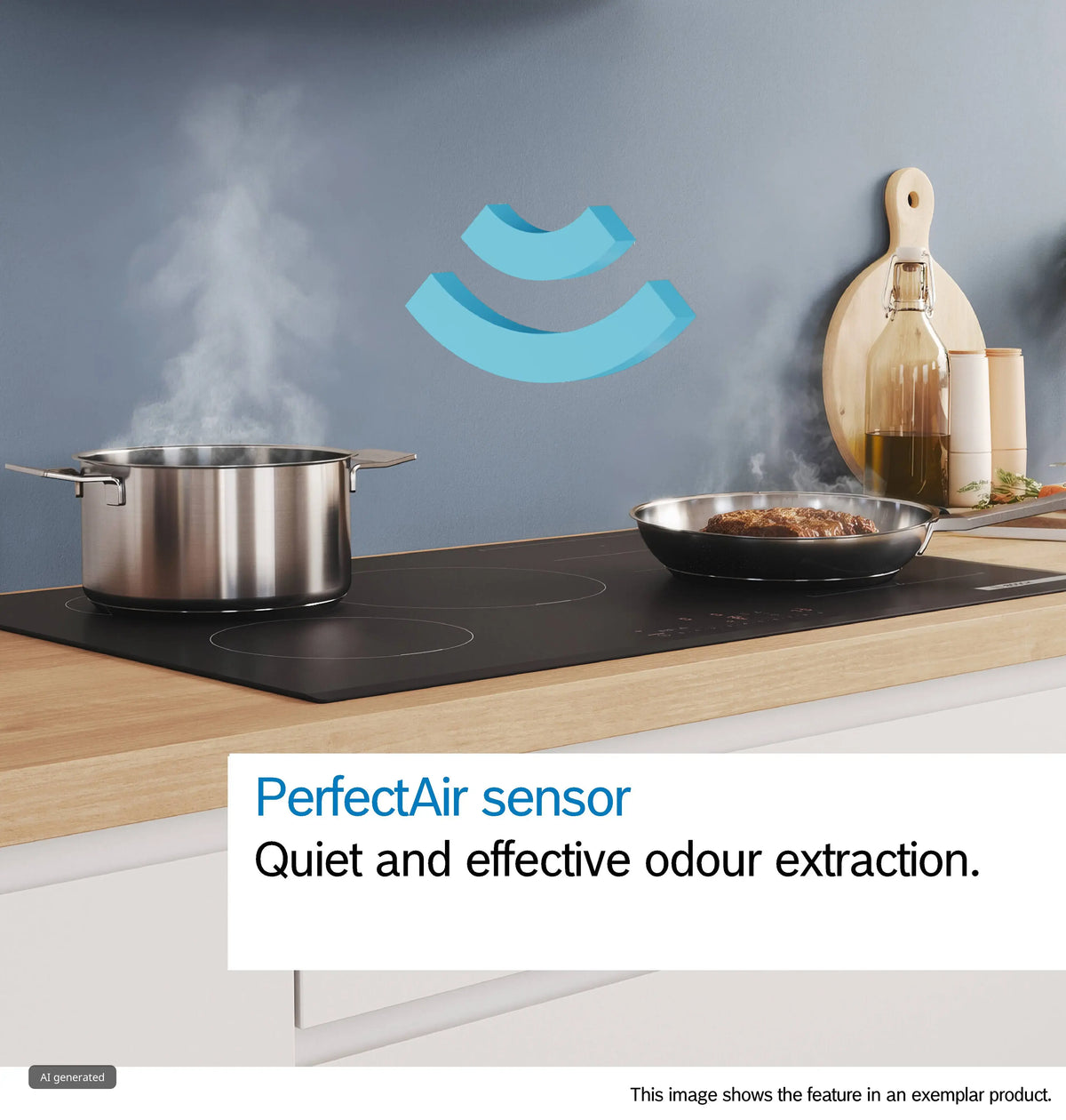 Bosch DWK91LT65 PerfectAir sensor cooker hood feature graphic