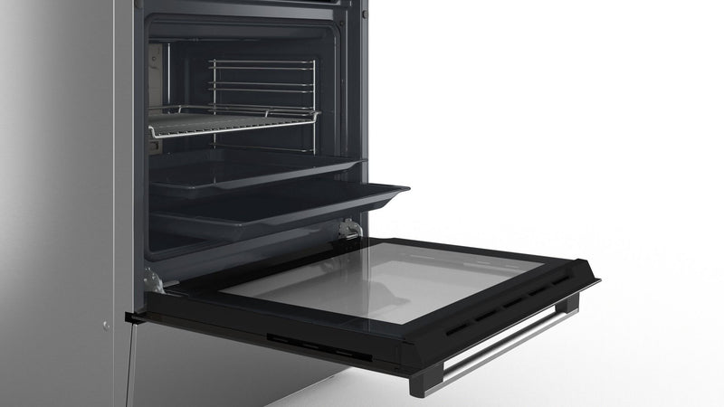 Bosch HXC39AG51Q Freestanding Dual Fuel Cooker Serie6 60cm 66Lit Eco Clean S.Steel