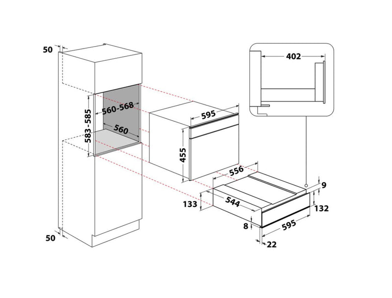 Whirlpool Warming Drawer <141 mm> Black
