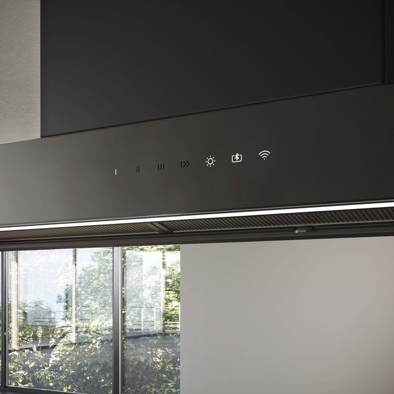 ELICA HAIKU ISLAND BL/A/12 Island Hood 120cm 1000m3/h Black Glass