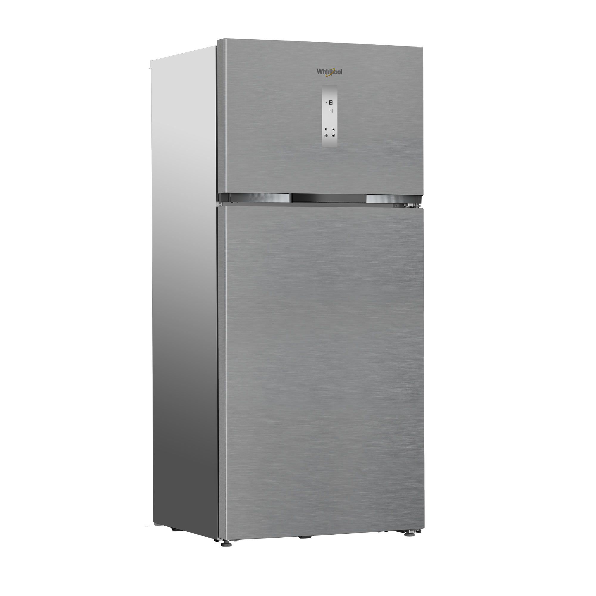 Whirlpool WTMF 836633 XNA Top Mount Fridge Freezer 83cm Inox - Angled View