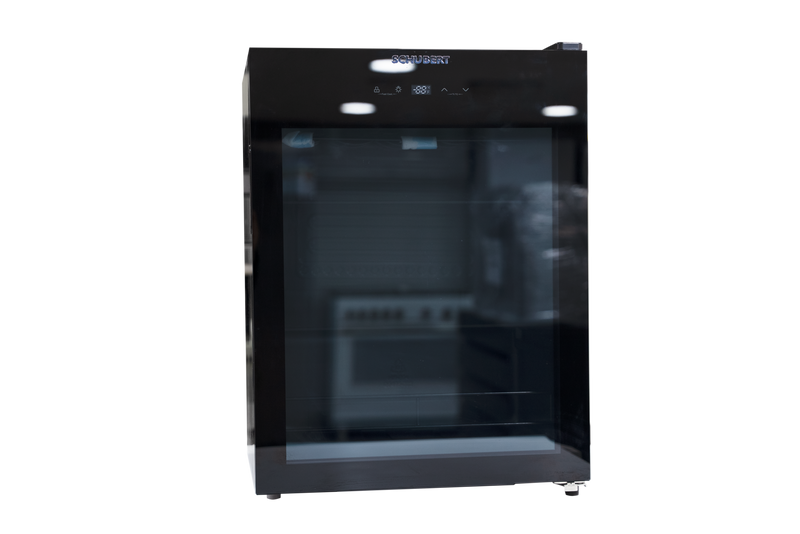 Glass door black fridge H65cm*W48cm