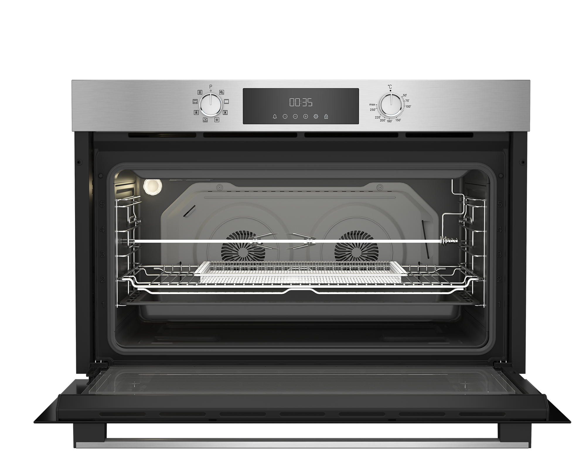 Whirlpool WOE9 R3TF49 XME Built in Electric Oven 90cm Inox Fan+Led Screen