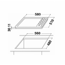 Whirlpool AKM 261/IX Built In Gas-Elec Hob 60cm S.Steel