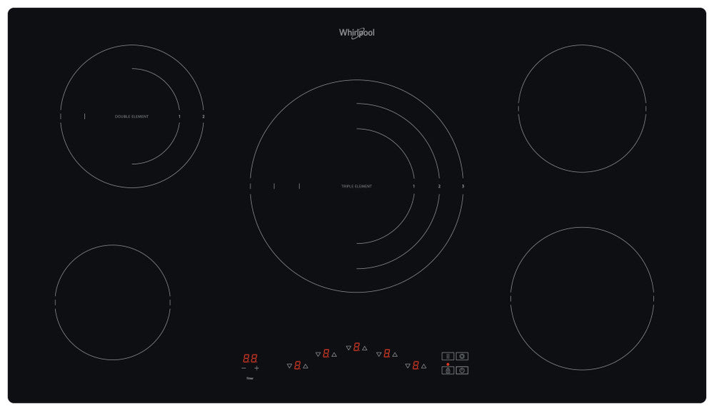 Whirlpool AKT 8800/BF electric ceramic hob detail view