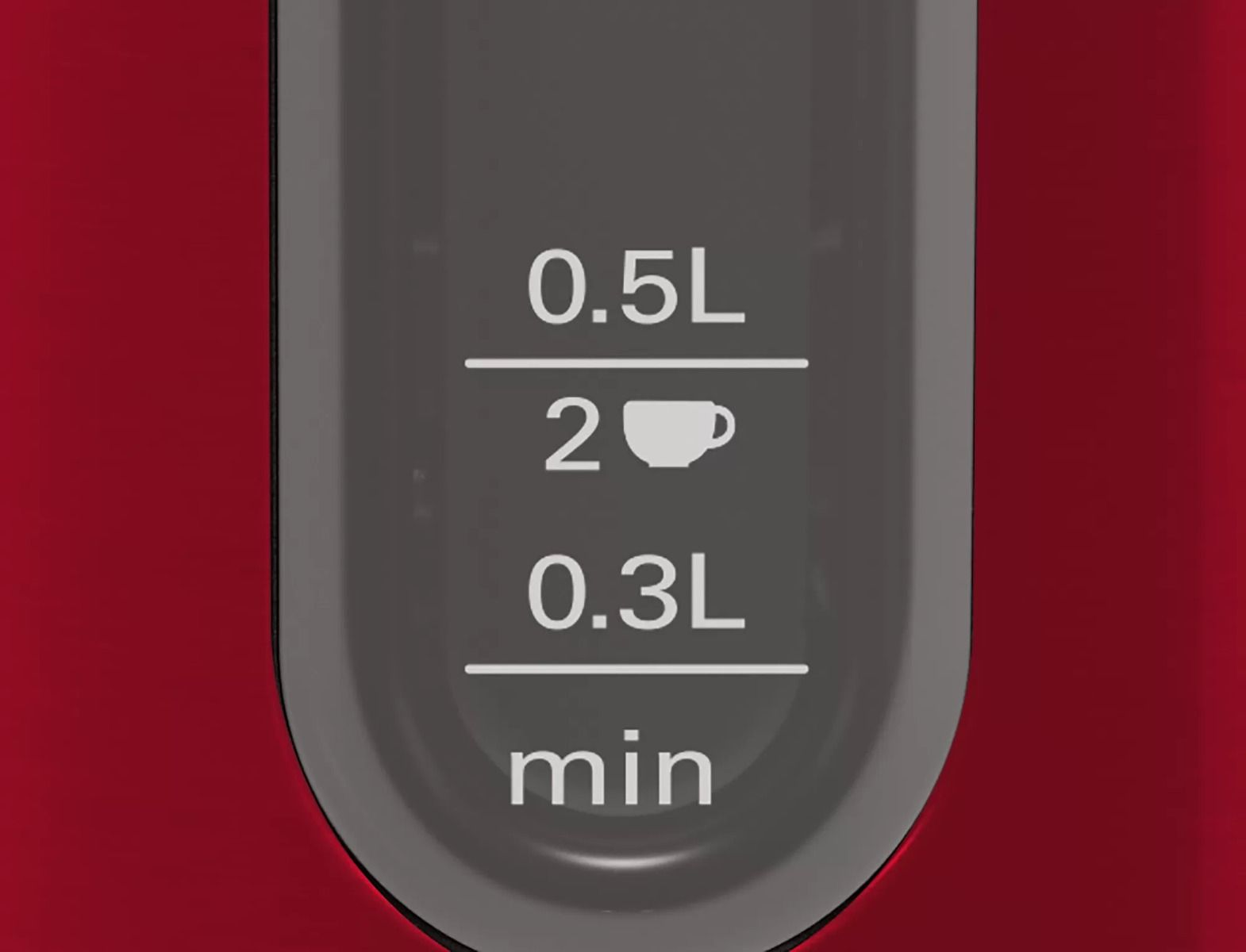 Bosch TWK4P434 DesignLine Water Kettle 1.7L 2400W Deep Red product view 6