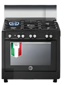 Gas Cooker 90cm 116Lit Black