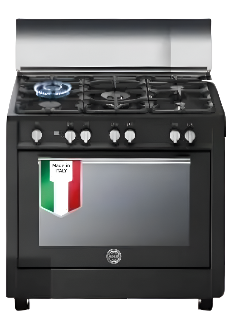 Gas Cooker 90cm 116Lit Black
