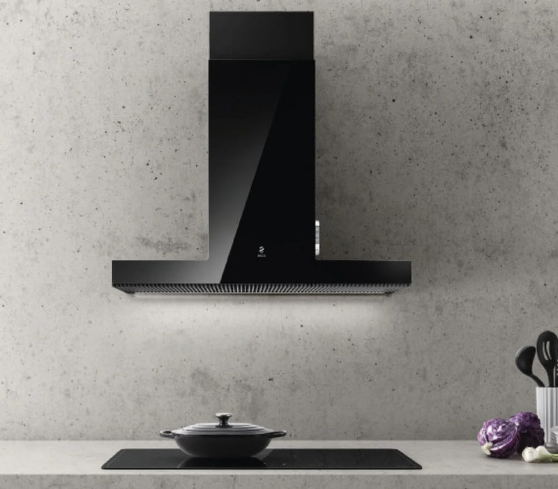 ELICA HAIKU BL/A/90 Wall Hood 90cm 1000m3/h Black Glass