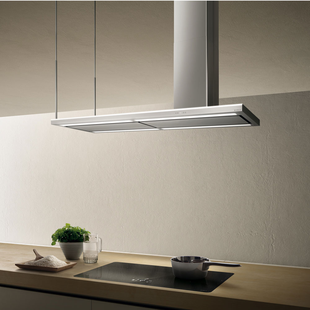Elica MOON ISLAND IX/F/180 180cm hood in stainless steel at Tahboub Appliances Jordan