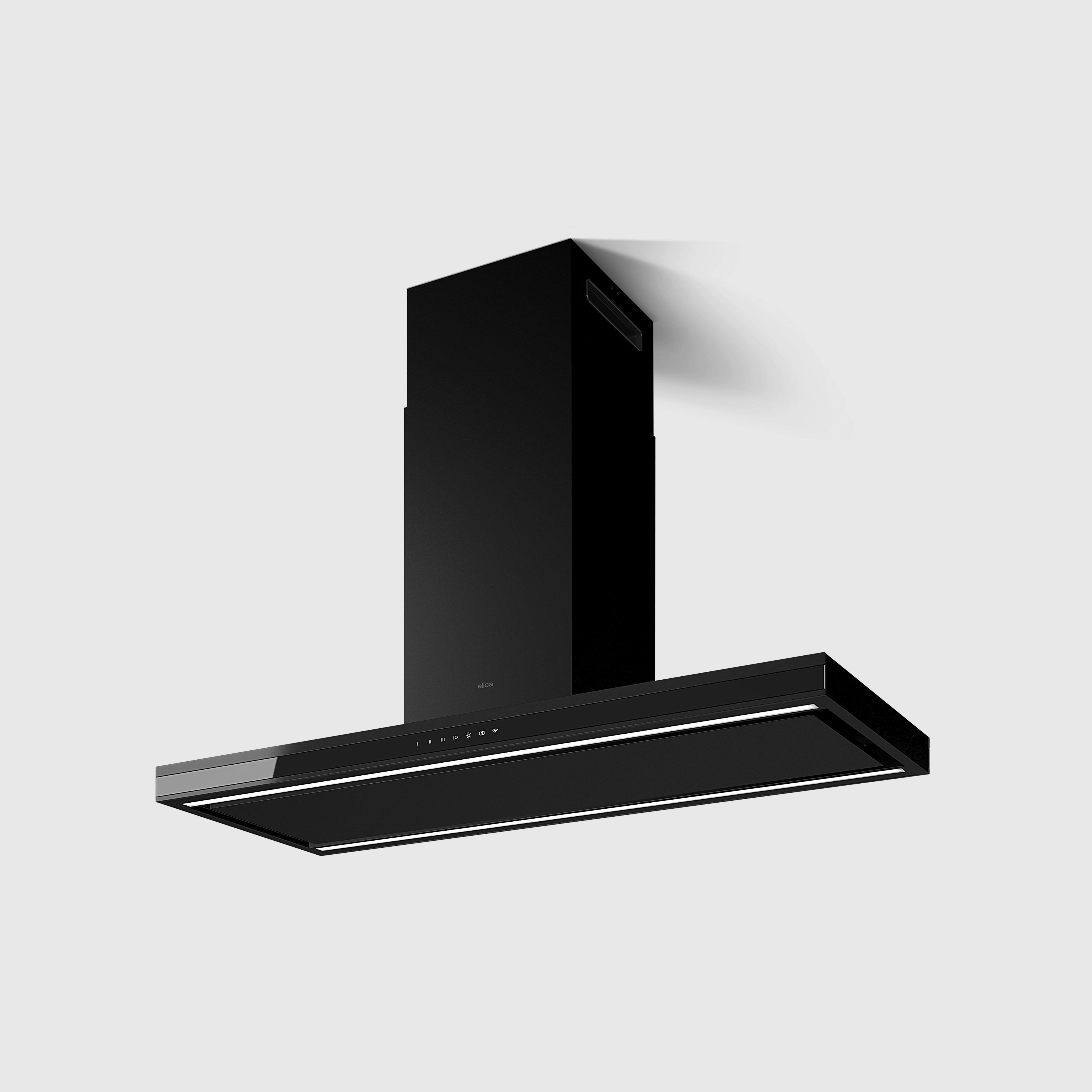 Elica ELEMENT ISL @ BLMAT/A/120 120cm hood in matte black at Tahboub Appliances Jordan