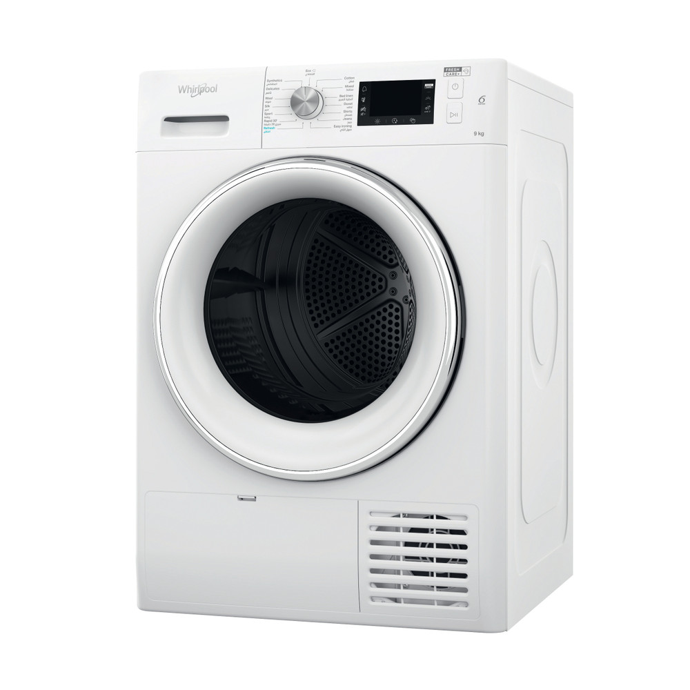 Whirlpool FFT D 9X3X GCC Condenser Dryer With Heat Pump 9kg A+++ White FreshCare