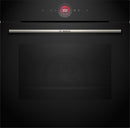 Built in Elec Oven Serie8 60cm 71lit A+ Black+S.Steel Handel