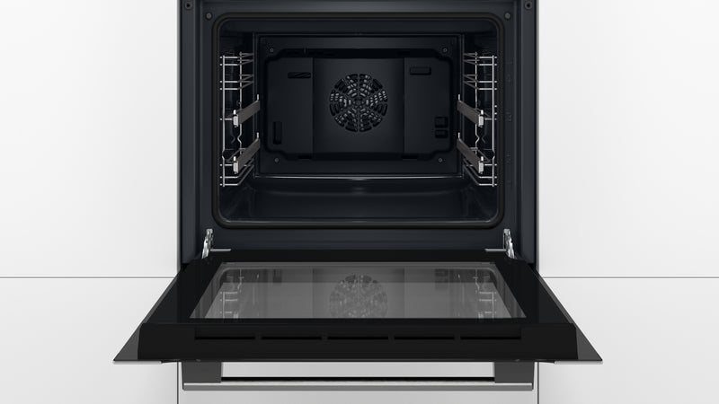 Built In Elec Oven 60cm Serie6 66Lit Hydrolytic Clean Black S.Steel