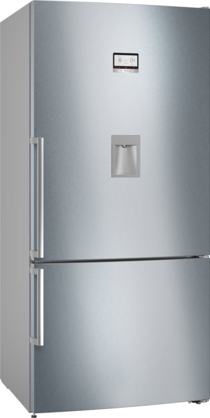 BOSCH Bottom Mount Fridge/Freezer Serie6 86cm &IceTwister 619lit A++ Inox