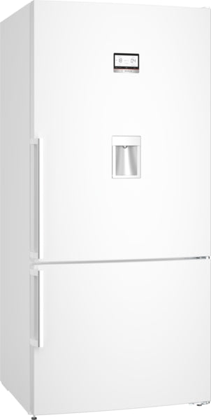 BOSCH Bottom Mount Fridge/Freezer Serie6 86cm &IceTwister 619lit A++ White