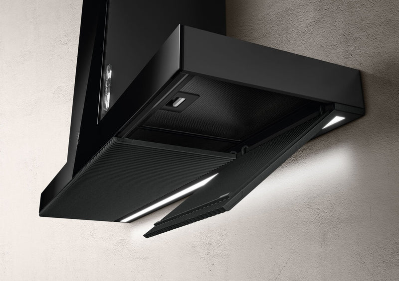 ELICA HAIKU BL/A/90 Wall Hood 90cm 1000m3/h Black Glass