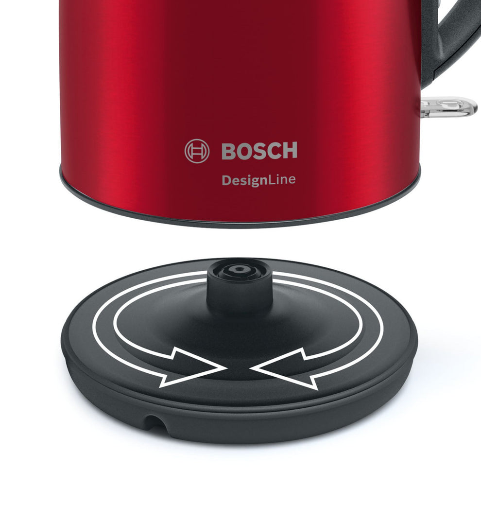 Bosch TWK3P424 DesignLine Water Kettle 1.7L 2400W Deep Red product view 4