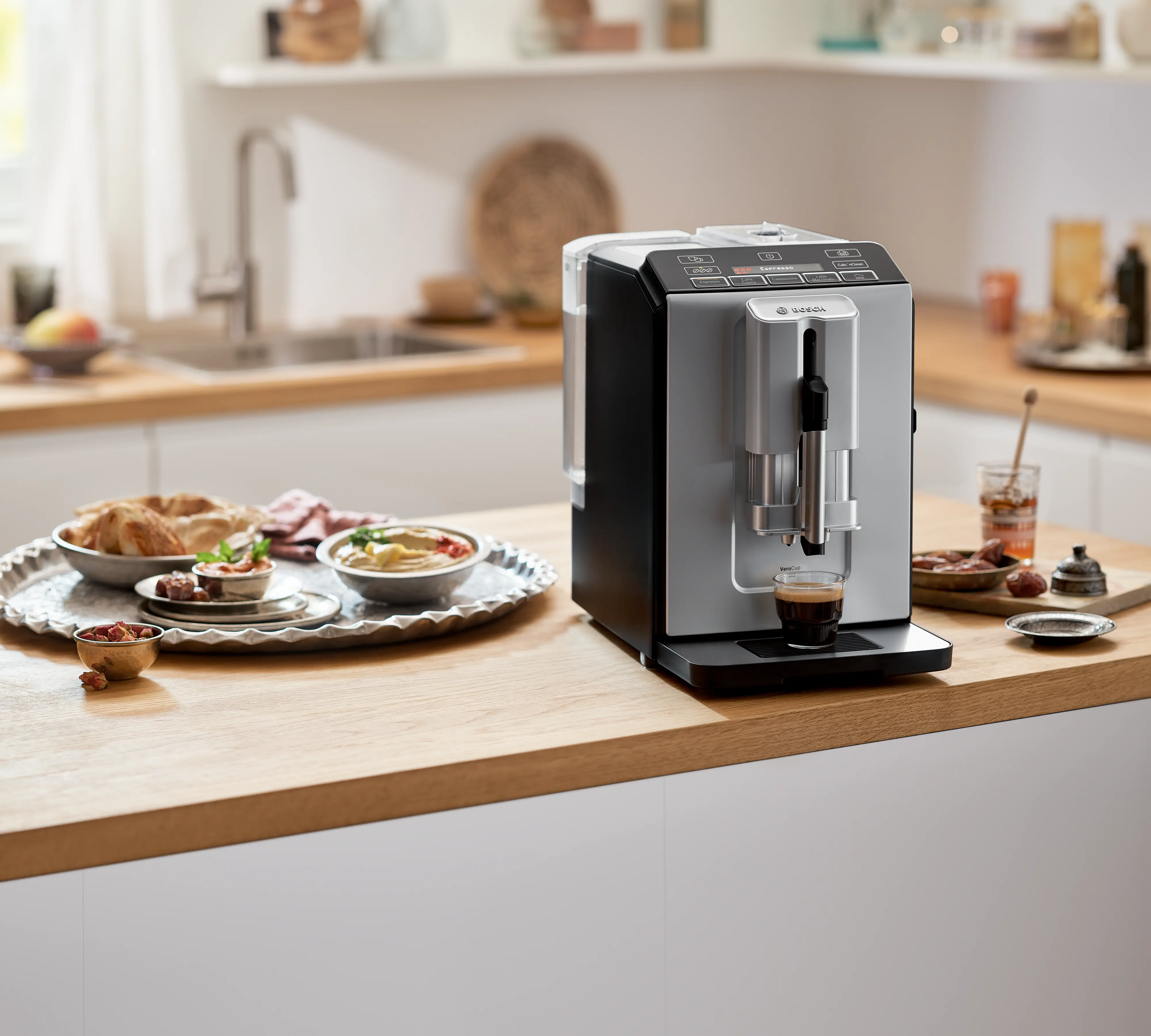 Bosch TIS30321RW VeroCup 300 Fully Automatic Coffee Machine Silver additional product view 4 at Tahboub Appliances Jordan