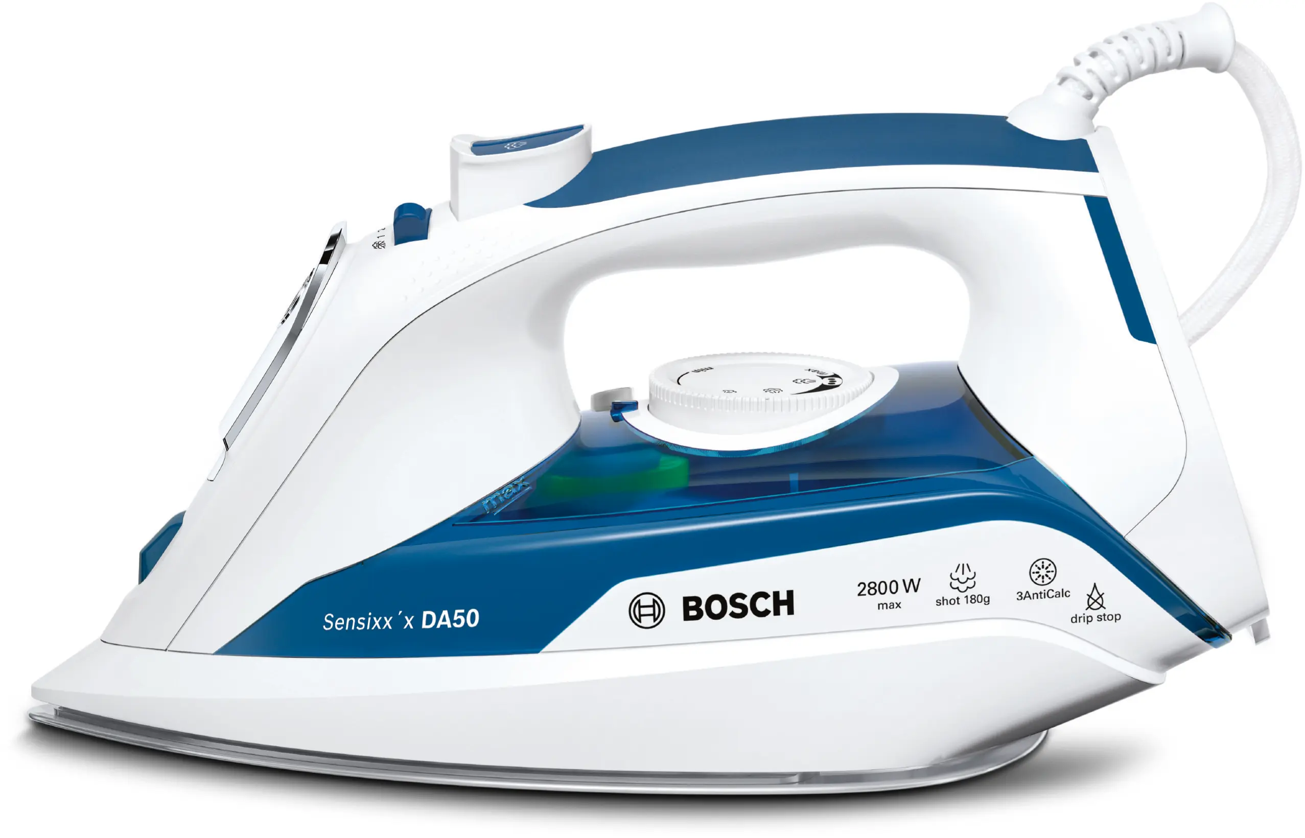 Bosch TDA5028010 Sensixxx DA50 Steam Iron 2800W Blue White product view 2