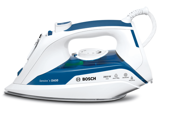 Bosch TDA5028010 Sensixxx DA50 Steam Iron 2800W Blue White main product image