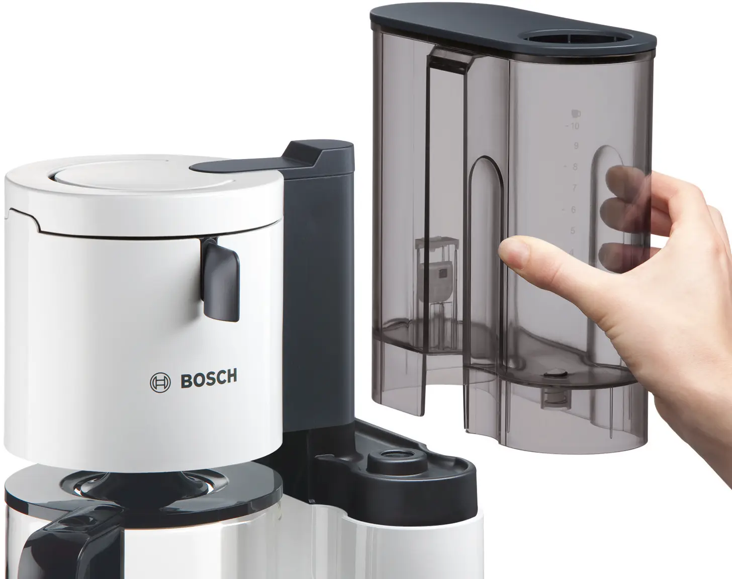 Bosch TKA8011 Styline Filter Coffee Maker 1160W White product view 2