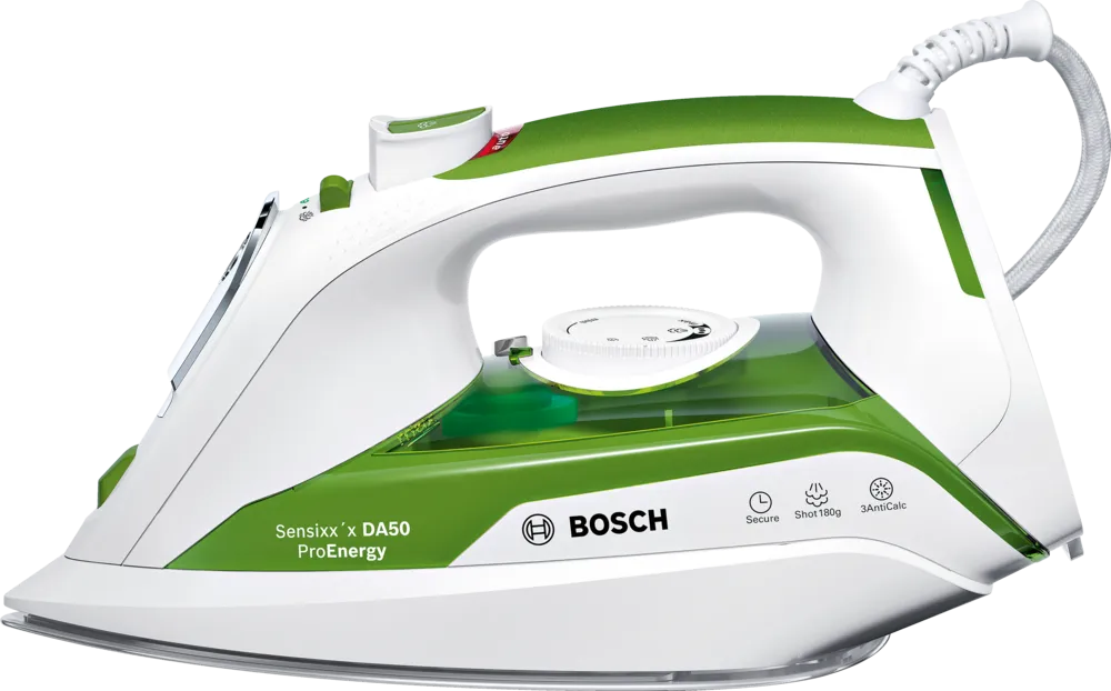 Bosch TDA502412E Sensixxx DA50 ProEnergy Steam Iron 2400W Green White main product image